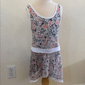 Chic Floral Kids Dress - White and Pink